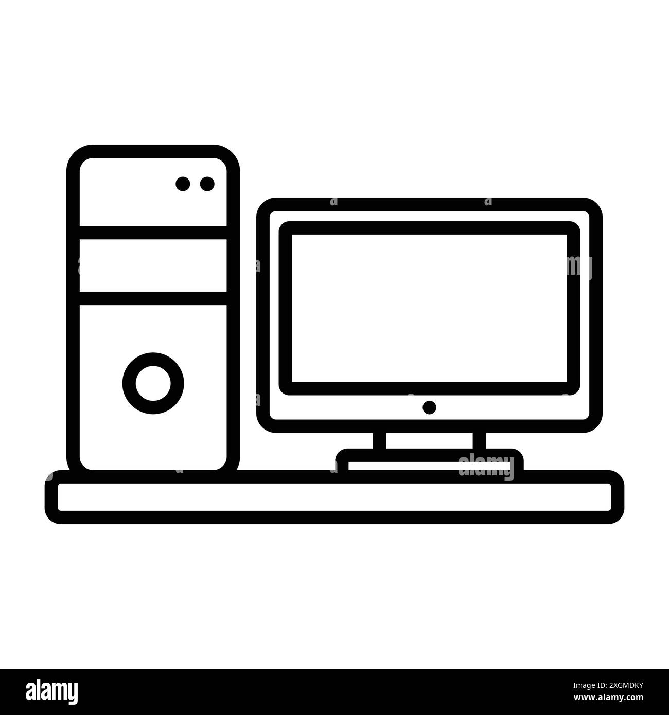 modello di disegno vettoriale dell'icona del computer su sfondo bianco Illustrazione Vettoriale