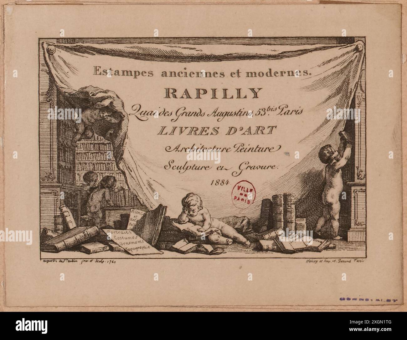 Saint-Aubin, Augustin de Foto Stock