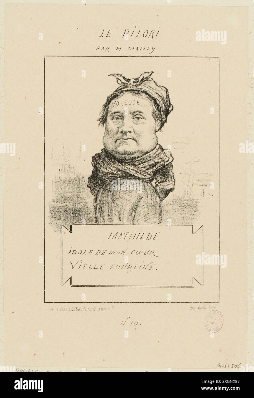 Mailly, Hippolyte(Dessinateur-lithographe)|Mailly(Imprimeur)|Strauss, E. (Editore)|le pilori (editore) Foto Stock