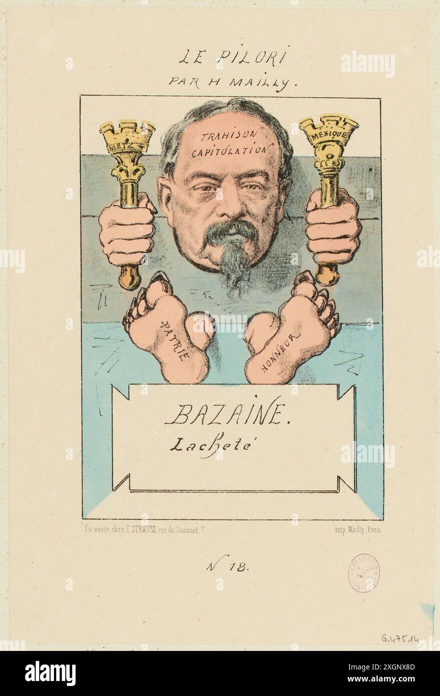 Mailly, Hippolyte(Dessinateur-lithographe)|Mailly(Imprimeur)|Strauss, E. (Editore)|le pilori (editore) Foto Stock