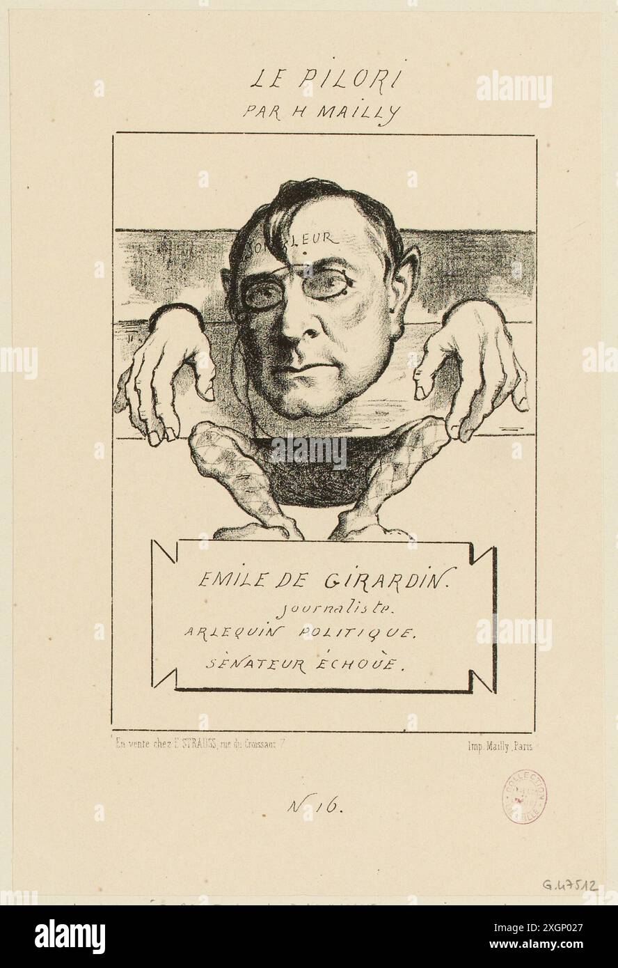 Mailly, Hippolyte(Dessinateur-lithographe)|Mailly(Imprimeur)|Strauss, E. (Editore)|le pilori (editore) Foto Stock