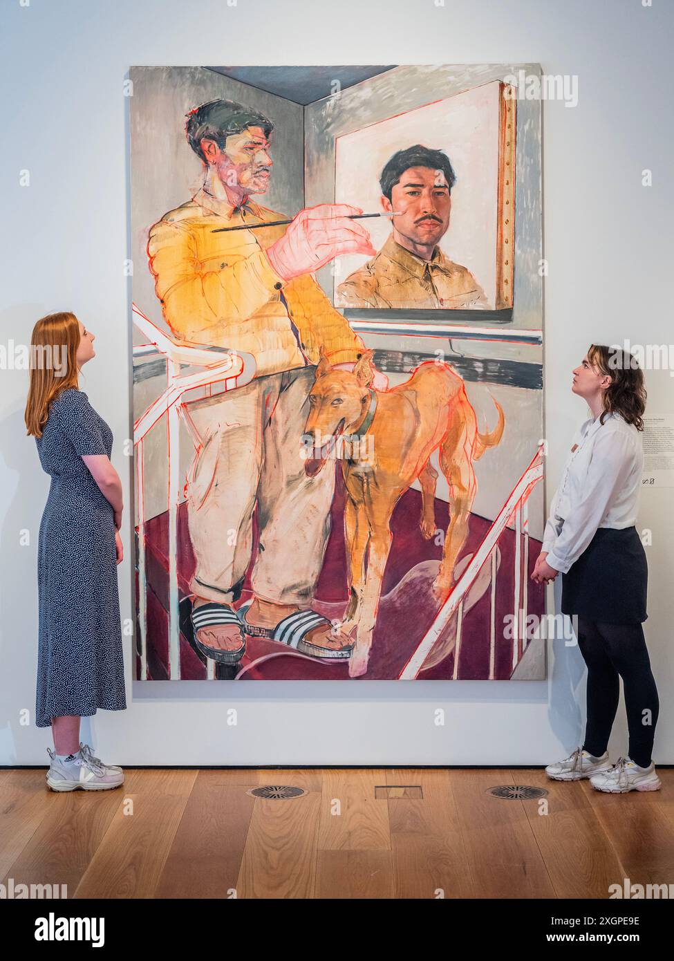 Londra, Regno Unito. 10 luglio 2024. Apre la mostra per il Herbert Smith Freehills Portrait Award 2024. Il premio annuale di pittura torna alla National Portrait Gallery per la prima volta dal 2019. L'edizione di quest'anno presenta 50 ritratti di una selezione internazionale di artisti, che mostrano il meglio della ritrattistica contemporanea. Crediti: Guy Bell/Alamy Live News Foto Stock