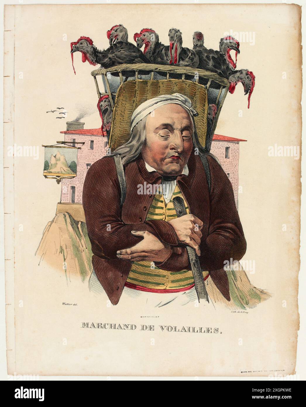 Wattier, Émile Charles (Dessinateur-litographe) | Frey, Jean Georges (Imprimeur-litographe) Foto Stock