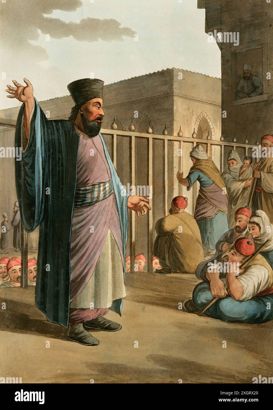 Historisches Palästina, Griechischer Kaloyer, griechischer Mönch, der Regel des Heiligen Basilius folgte, Historisch, digital restaurierte Reprodu Foto Stock