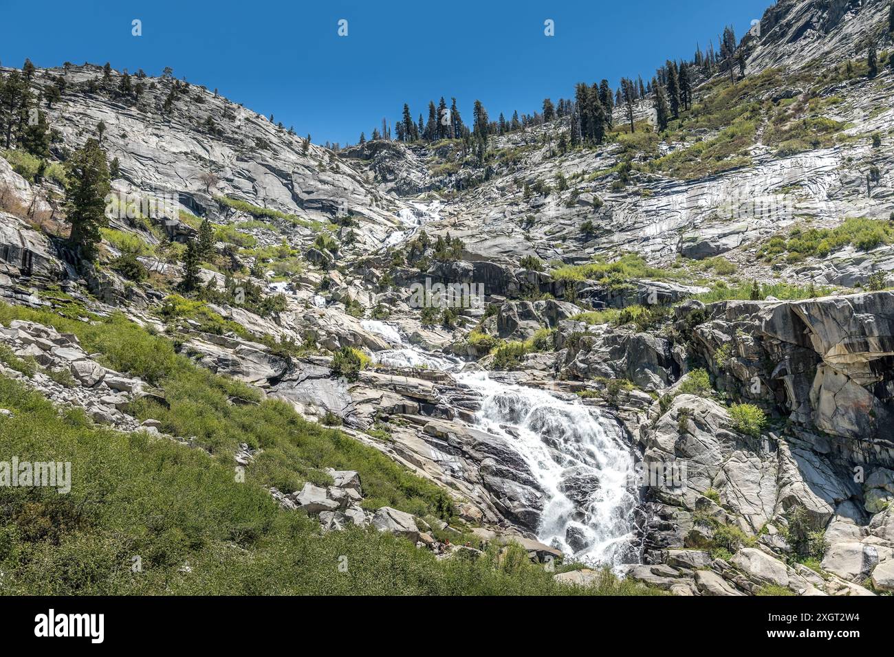 Le cascate Tokopah nel Sequioa National Park, California USA Foto Stock