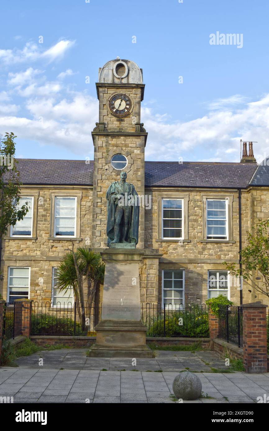 Statua di Charles Stewart Vane Tempest Stewart, Marchese di Londonderry, Seaham, Contea di Durham, Inghilterra Foto Stock