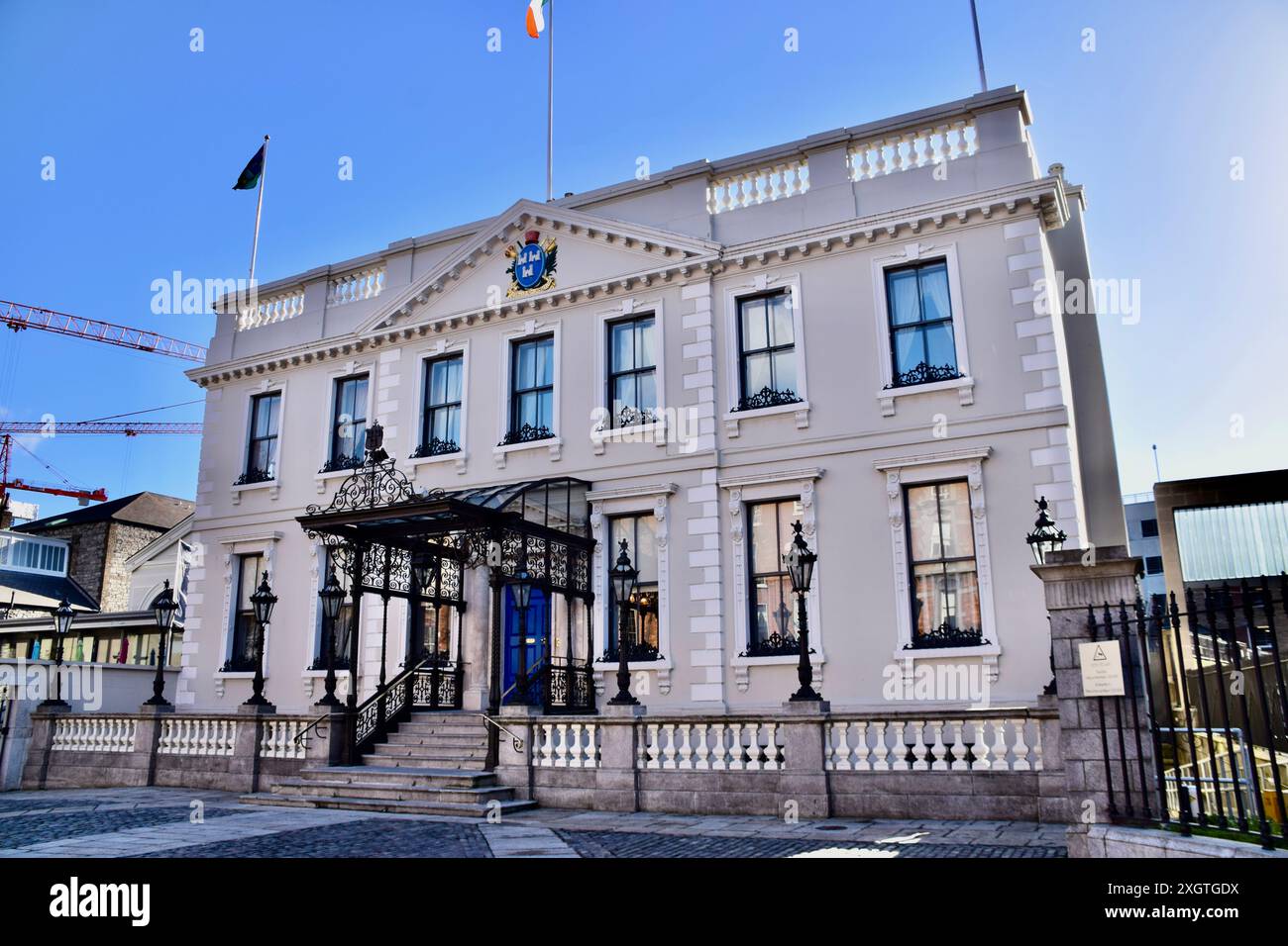 La Mansion House in Dawson Street. La residenza ufficiale del sindaco di Dublino dal 1715. Foto Stock