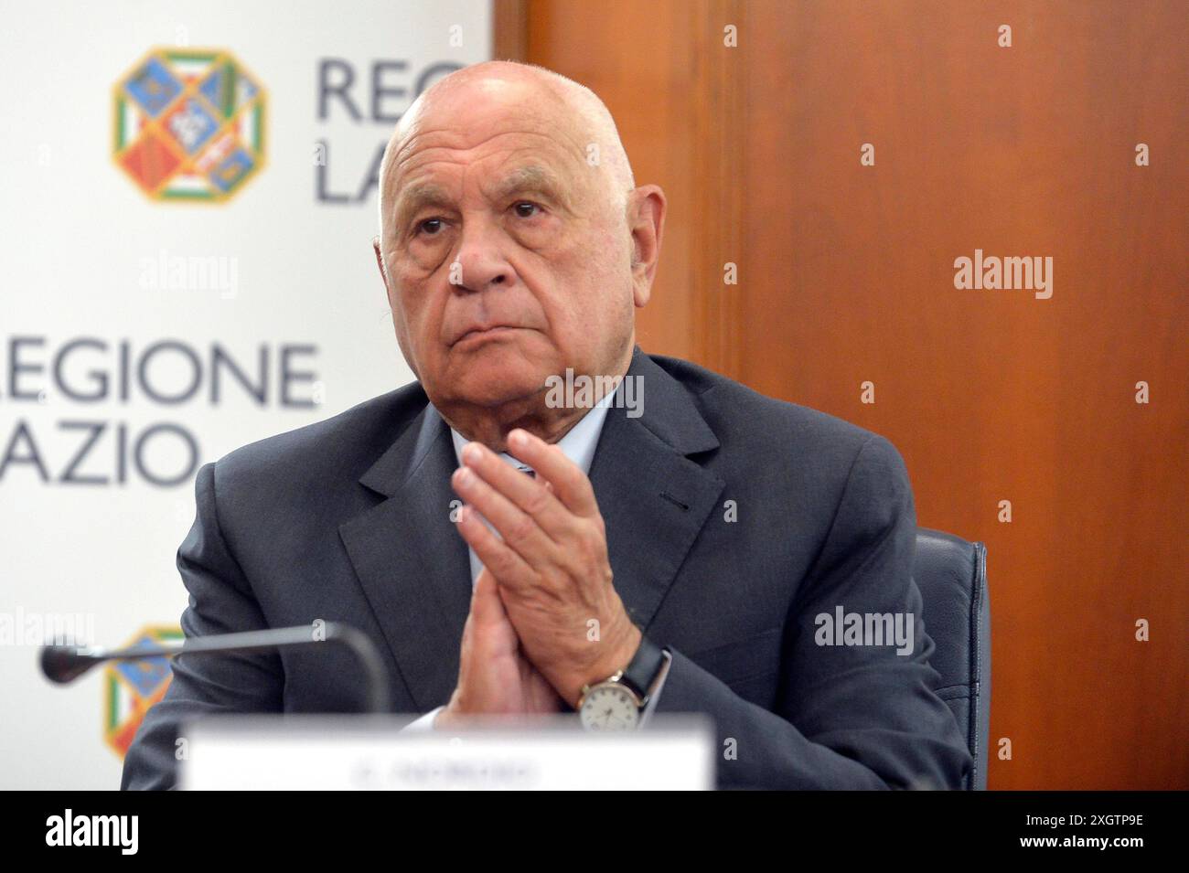 Italia, Roma, 10 luglio 2024: Sede della regione Lazio, firma del protocollo d'intesa per l'ampliamento del Tribunale generale in Piazzale Clodio a Roma. Nella foto Carlo Nordio, Ministro della giustizia foto © Stefano Carofei/sintesi/Alamy Live News Foto Stock