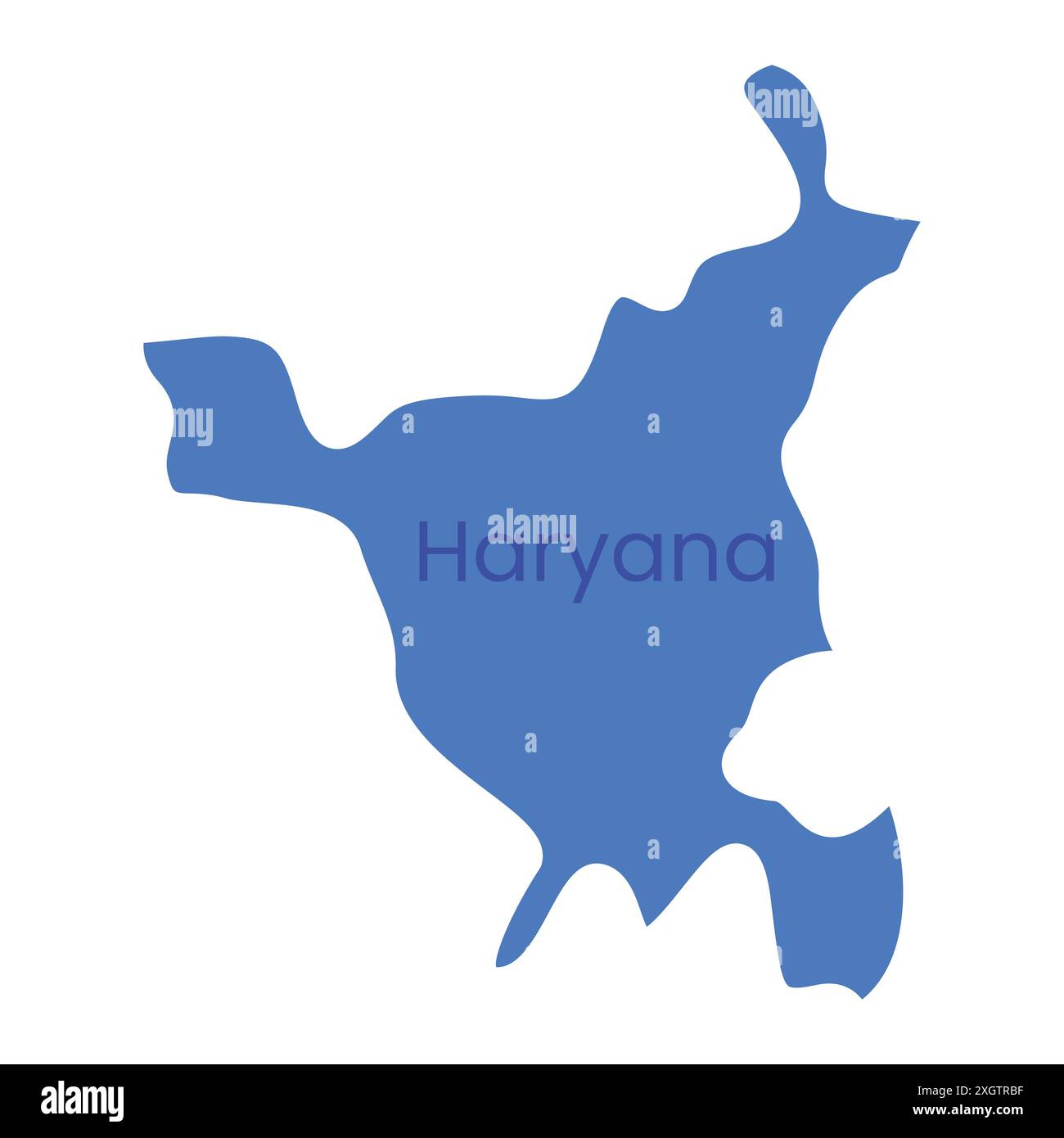 Icona vettore mappa stato Haryana. Icona di stato della provincia di Haryana in India. Mappa di Haryana Illustrazione Vettoriale