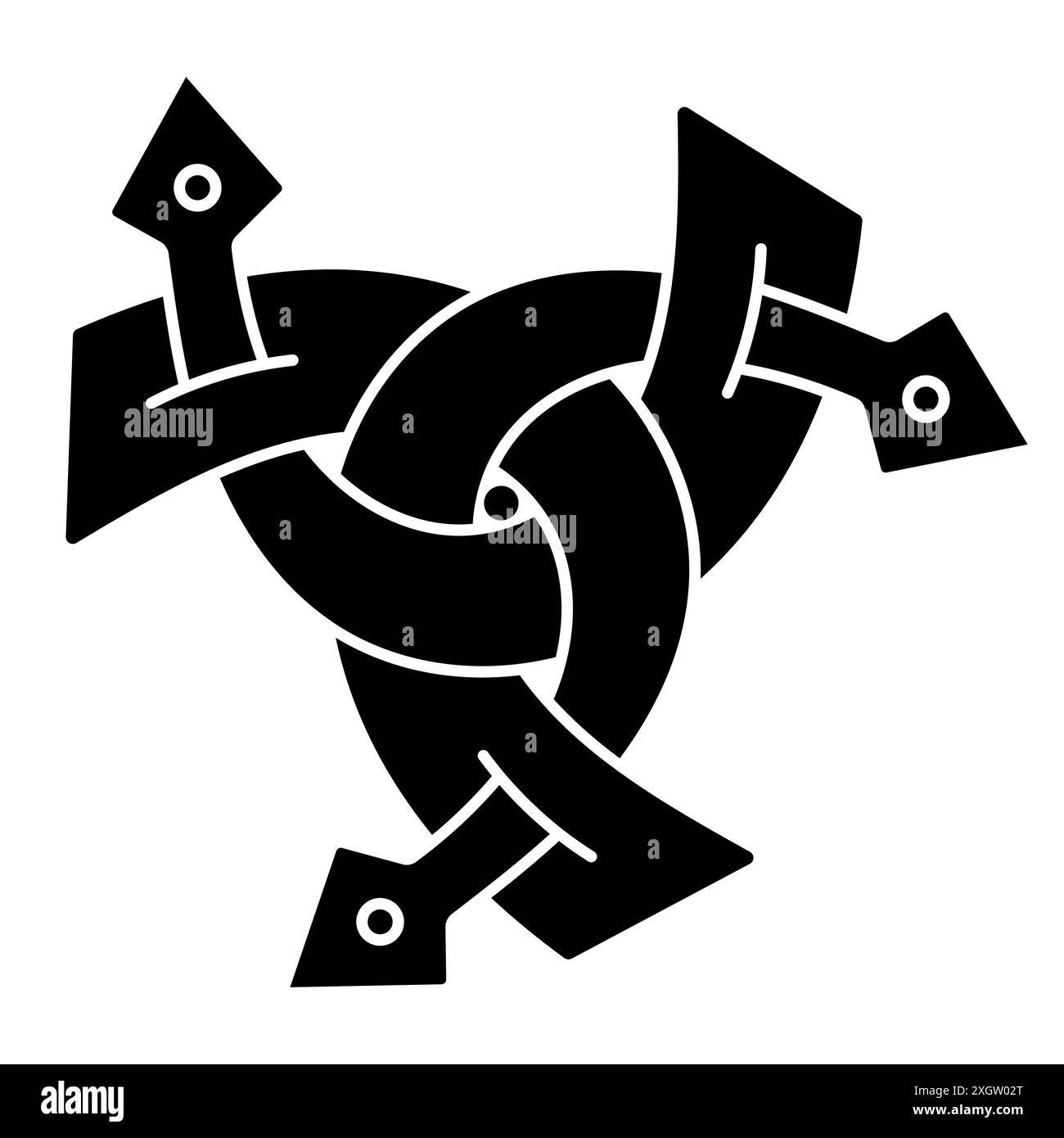 Design scandinavo vichingo. Triplo Corno d'Odino Illustrazione Vettoriale