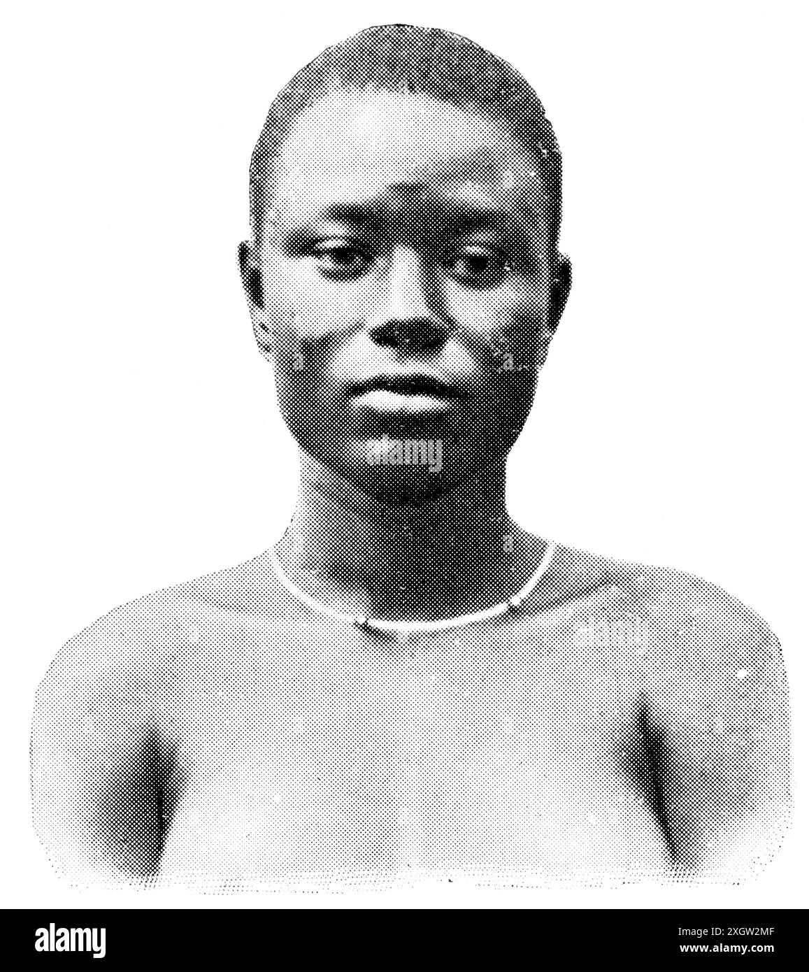 Popoli africani. Ritratto di una donna di Porto-Novo (Hogbonu o Ajashe), la capitale e la seconda città più grande del Benin. Foto Stock