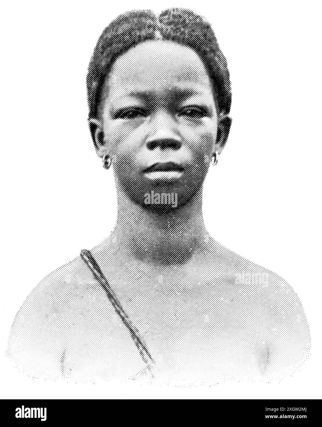 Popoli africani. La ritrattista di Fula (popolo Fulani) è un gruppo etnico del Sahara, del Sahel e dell'Africa occidentale. Foto Stock