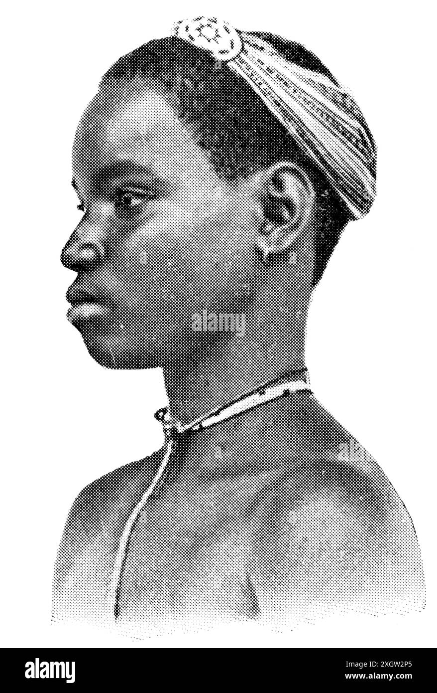 Popoli africani. Il ritratto di Loango, ora è una parte occidentale della Repubblica del Congo, del Gabon meridionale e di Cabinda. Foto Stock