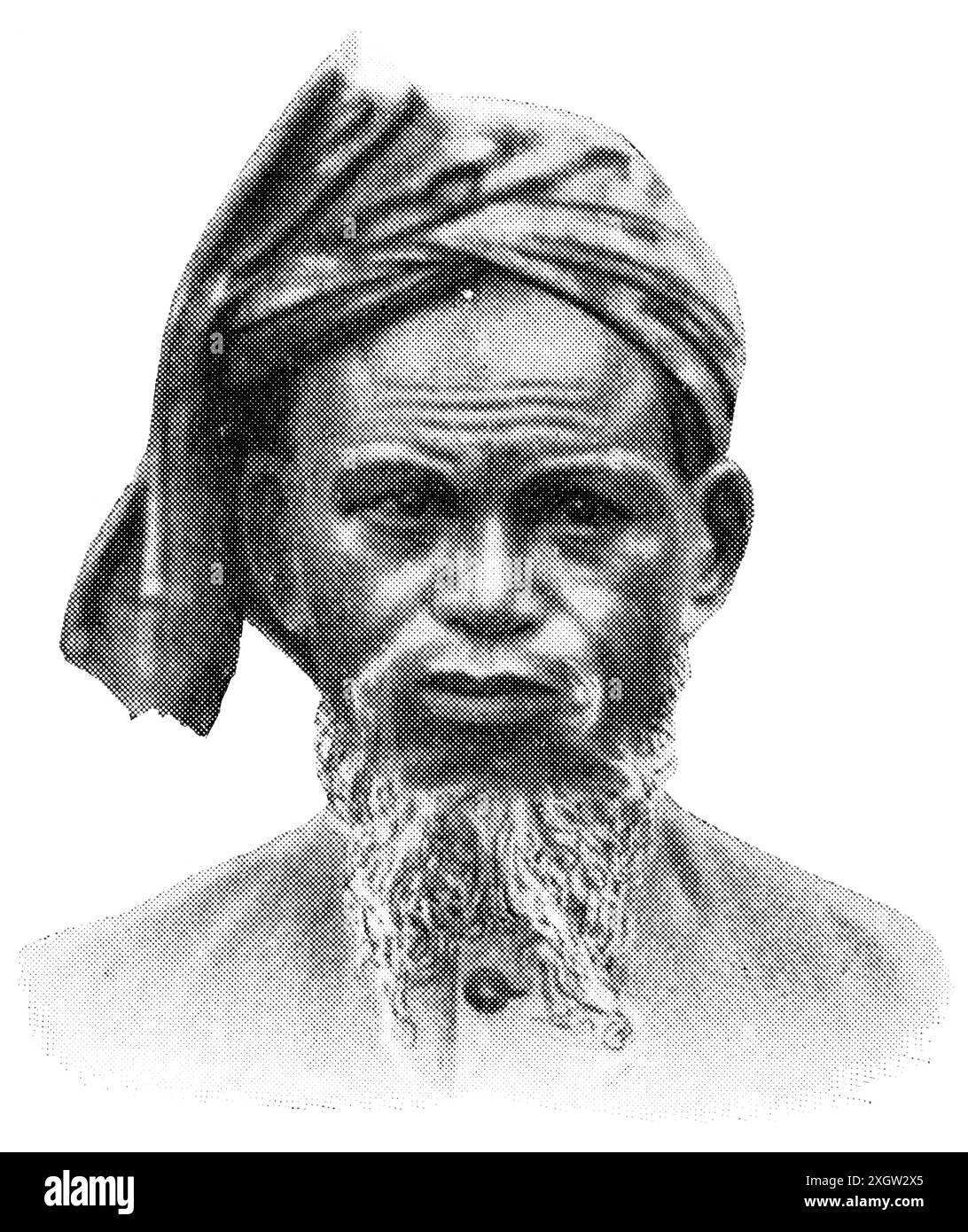 Popoli asiatici. Ritratto di un uomo del Sulawesi meridionale. Foto Stock