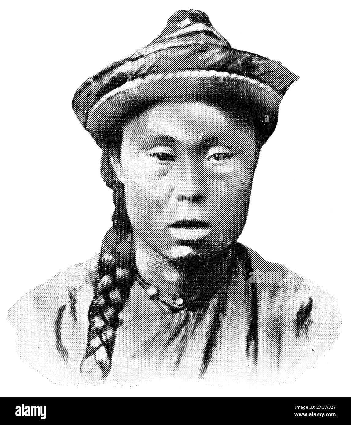 Popoli asiatici. Ritratto di Monguor, sono i Mongolici e uno dei 56 gruppi etnici ufficialmente riconosciuti in Cina. Foto Stock Popoli asiatici. Ritratto di Monguor, sono i Mongolici e uno dei 56 gruppi etnici ufficialmente riconosciuti in Cina. Foto Stock