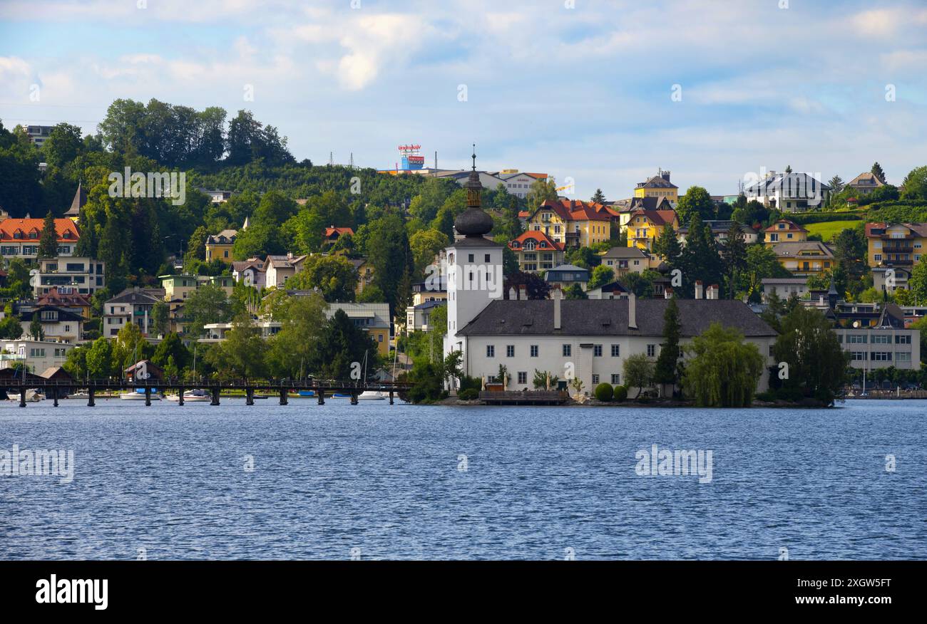 Castello Ort nel lago Traunsee in alta Austria Foto Stock