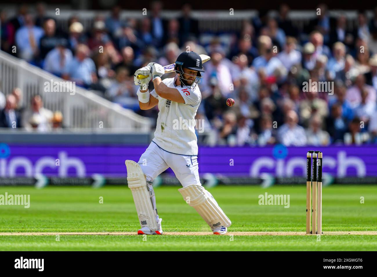 LONDRA, REGNO UNITO. 10 luglio, 24. Ben Duckett dell'Inghilterra in azione durante il primo Rothesay test match tra Inghilterra uomini e Indie occidentali al Lord's Cricket Ground mercoledì 10 luglio 2024 a LONDRA, INGHILTERRA. Crediti: Taka Wu/Alamy Live News Foto Stock