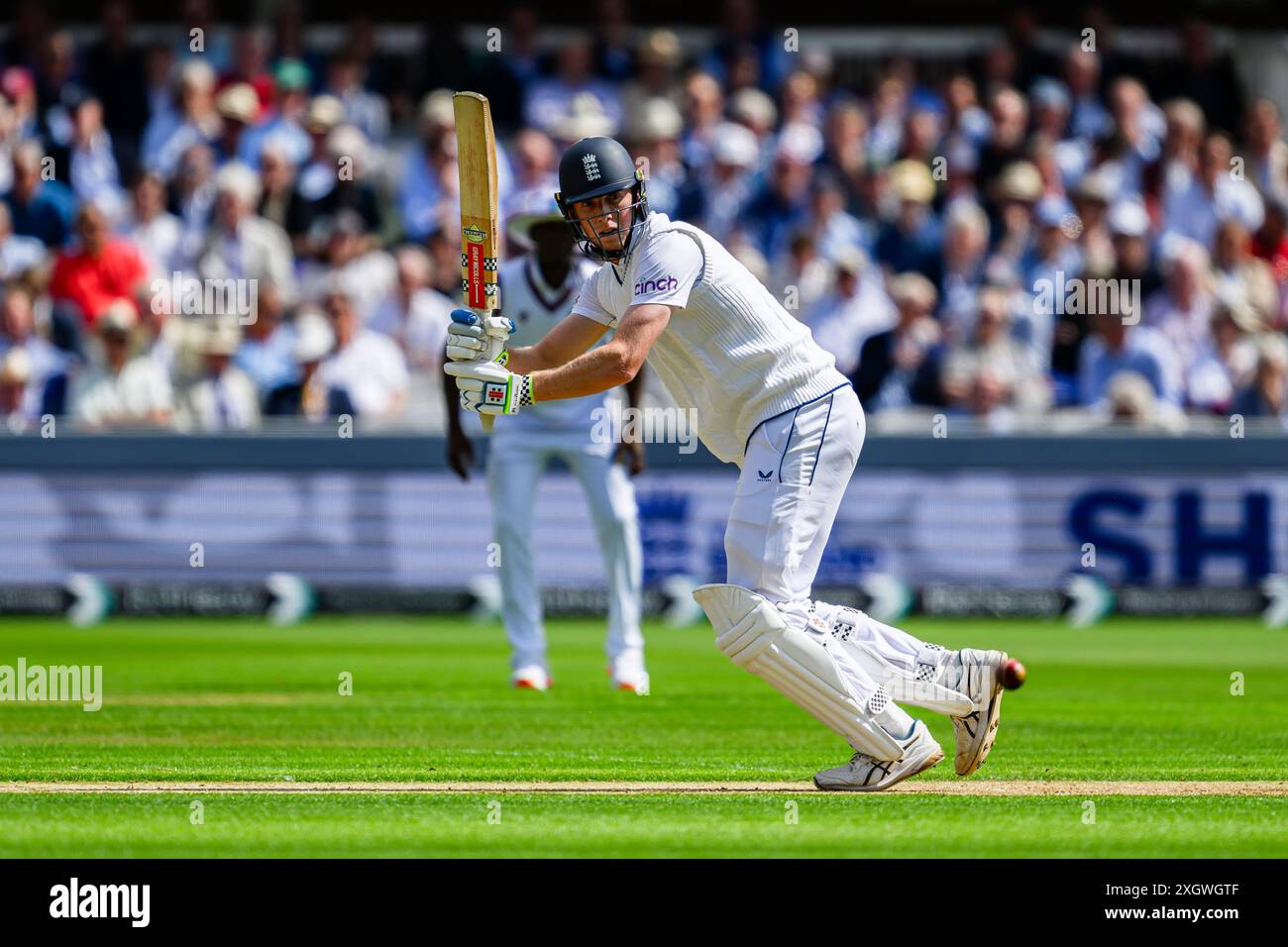 LONDRA, REGNO UNITO. 10 luglio, 24. Zak Crawley dell'Inghilterra in azione durante il primo Rothesay test match tra England Men e West Indies al Lord's Cricket Ground mercoledì 10 luglio 2024 a LONDRA, INGHILTERRA. Crediti: Taka Wu/Alamy Live News Foto Stock