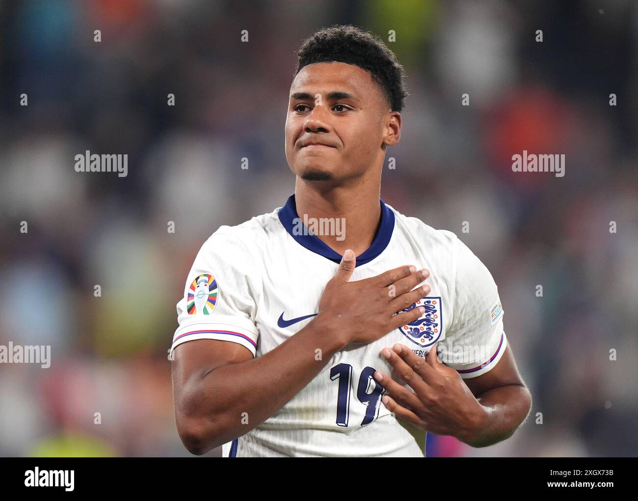 L'inglese Ollie Watkins festeggia dopo la semifinale di UEFA Euro 2024 al BVB Stadion Dortmund di Dortmund, Germania. Data foto: Mercoledì 10 luglio 2024. Foto Stock