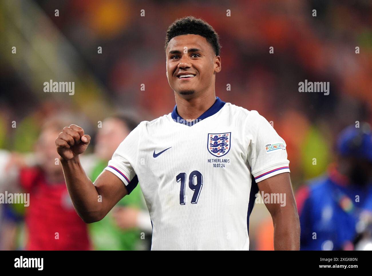 L'inglese Ollie Watkins festeggia dopo la semifinale di UEFA Euro 2024 al BVB Stadion Dortmund di Dortmund, Germania. Data foto: Mercoledì 10 luglio 2024. Foto Stock