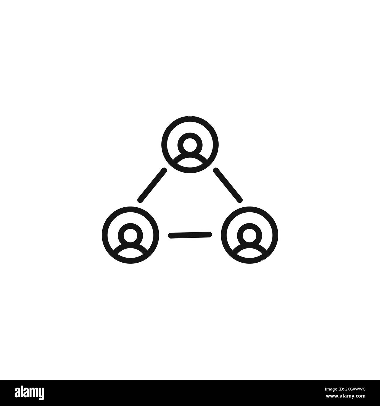 Il logo dell'icona del social network indica il contorno vettoriale in bianco e nero Illustrazione Vettoriale