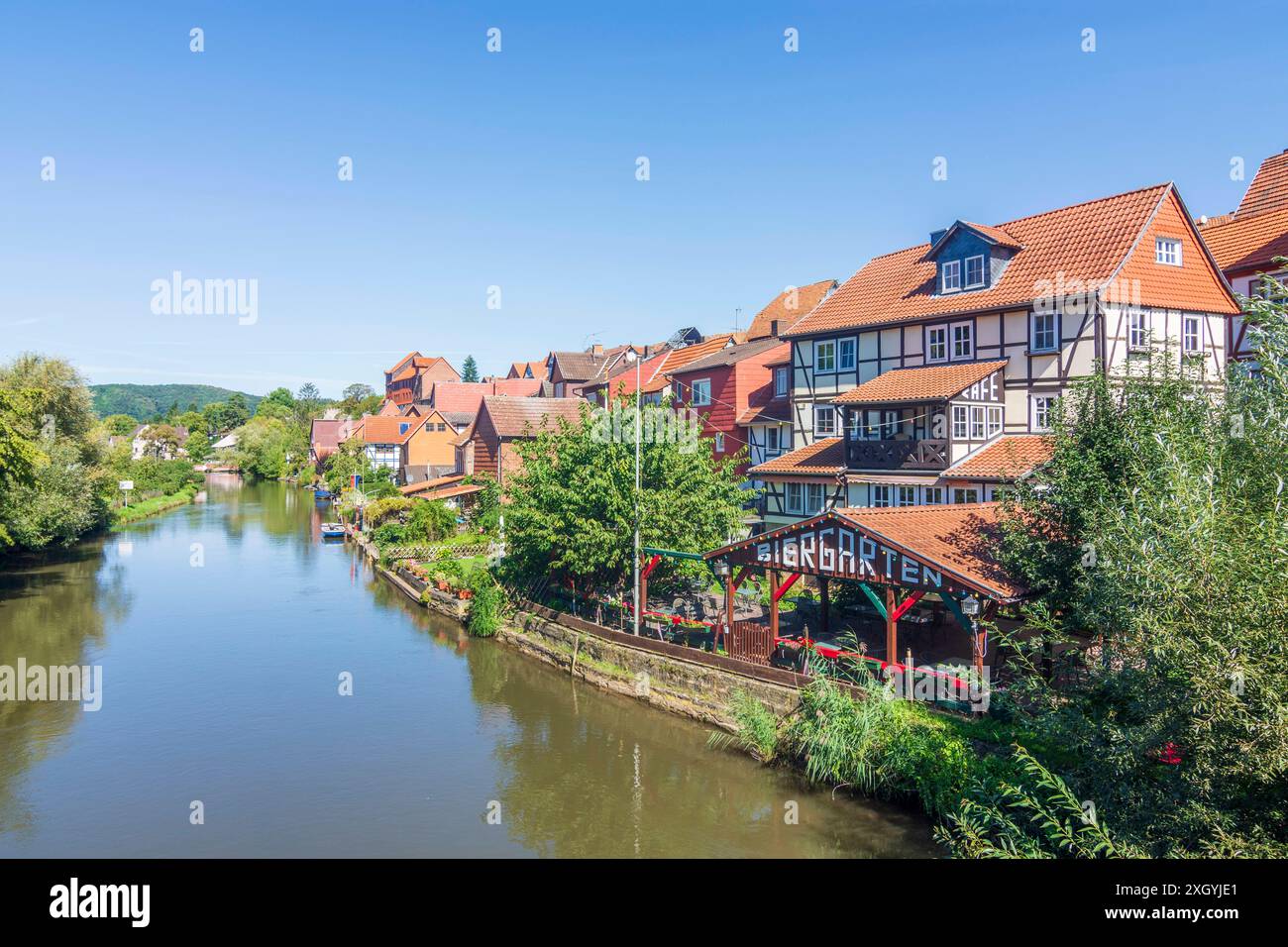fiume Werra, distretto di Allendorf Bad Sooden-Allendorf Nordhessen Assia, Assia Germania Foto Stock