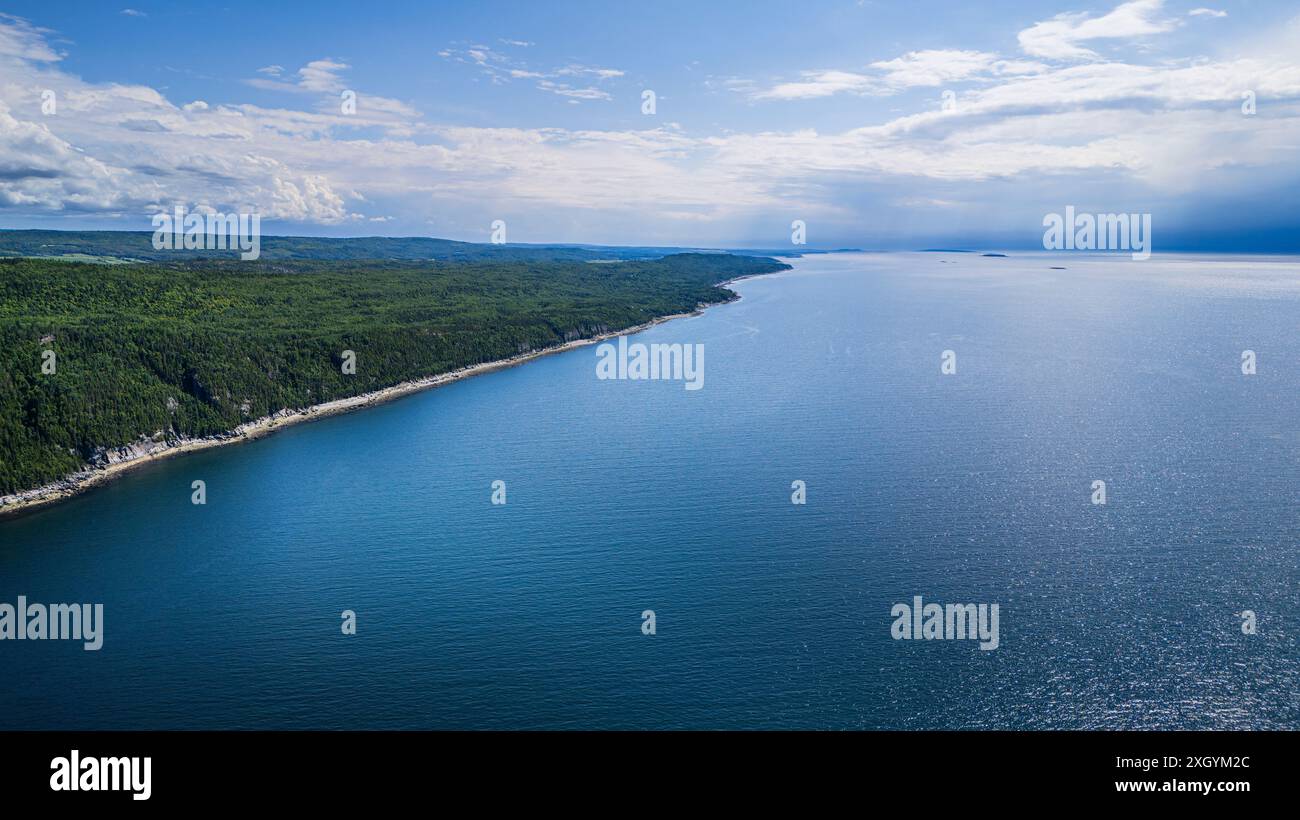 Paesaggio della regione di Lower Saint Laurent, Quebec Foto Stock