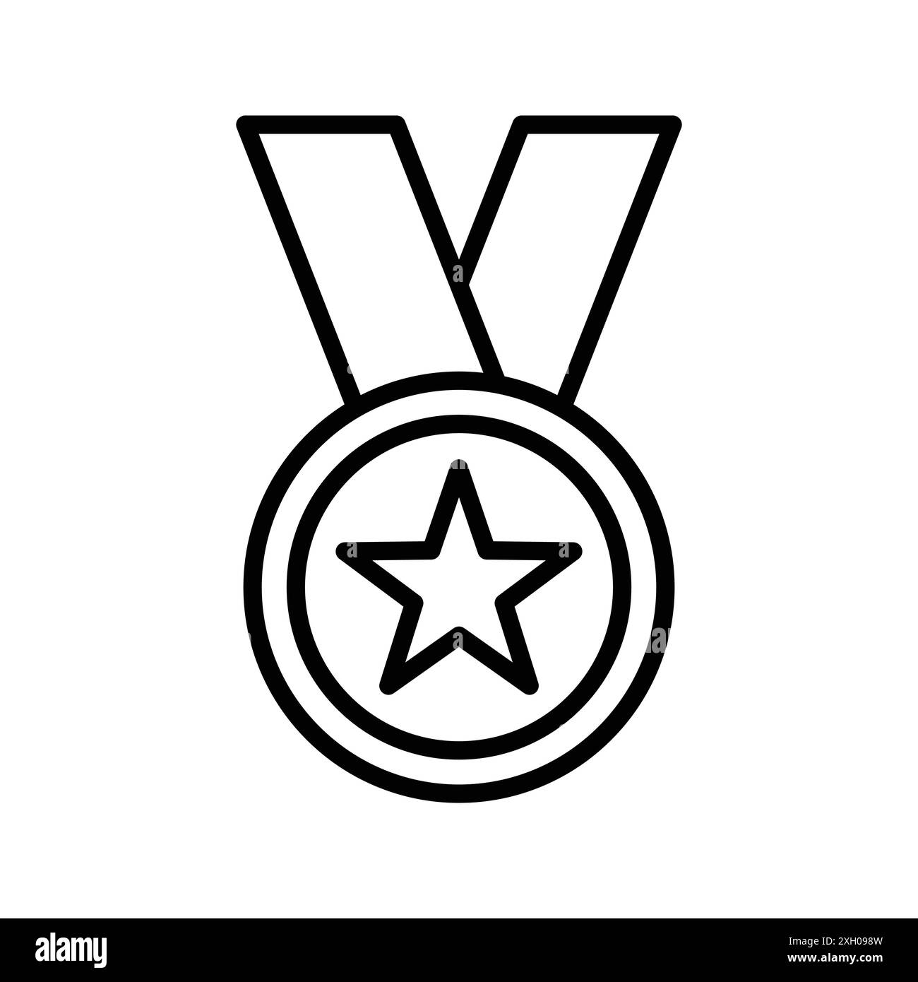 premio - modello di disegno vettoriale icona medaglia su sfondo bianco Illustrazione Vettoriale