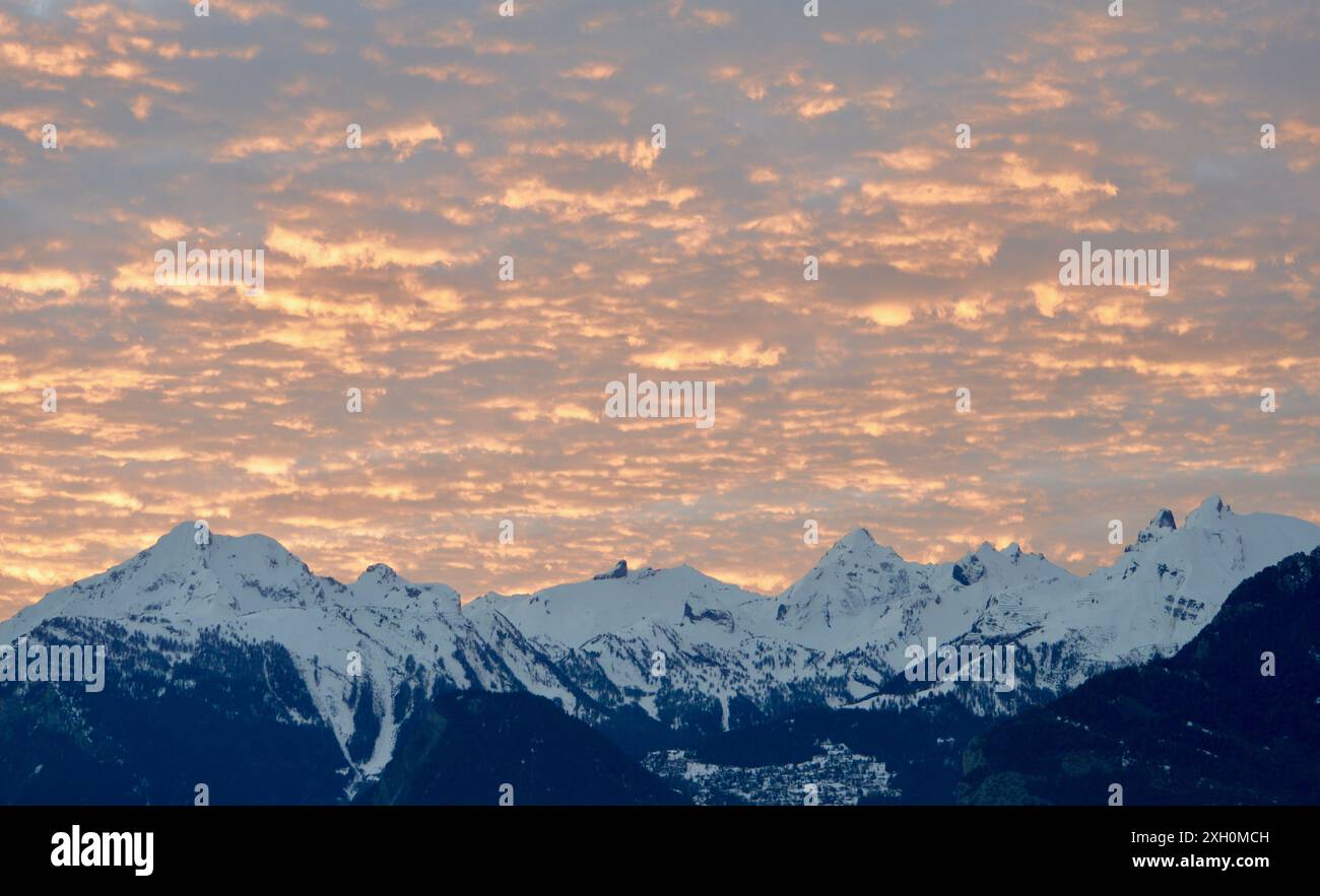 cabina, vacanze sulla neve, vacanze invernali nella foresta di alberi isolate Foto Stock