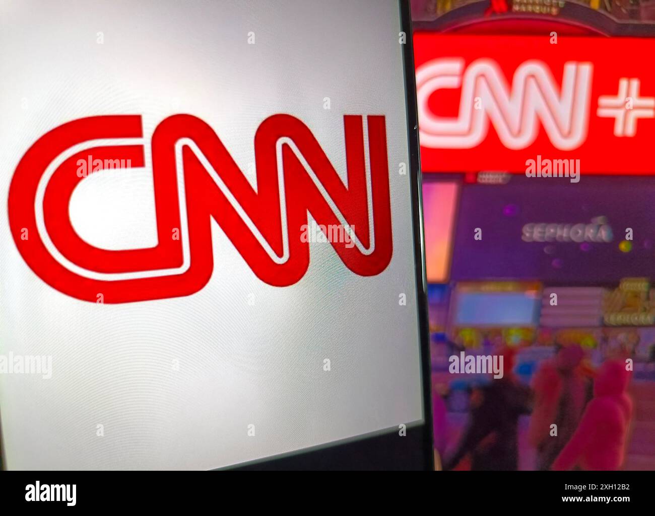 SUQIAN, CINA - 11 LUGLIO 2024 - illustrazione CNN to Lay Off staff, Suqian, provincia di Jiangsu, Cina, 11 luglio, 2024. Foto Stock