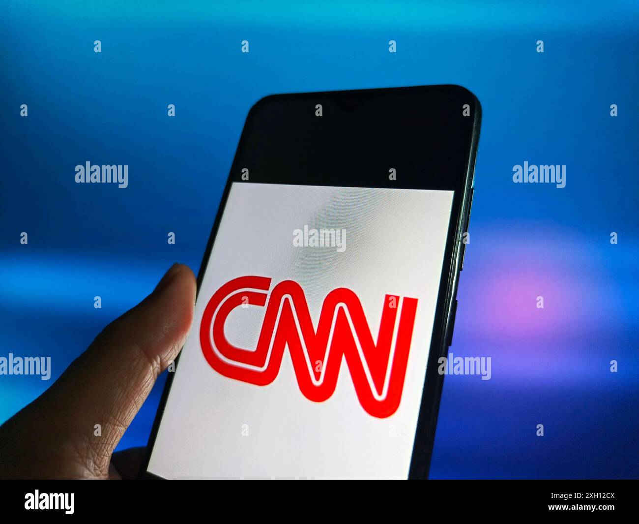 SUQIAN, CINA - 11 LUGLIO 2024 - illustrazione CNN to Lay Off staff, Suqian, provincia di Jiangsu, Cina, 11 luglio, 2024. Foto Stock