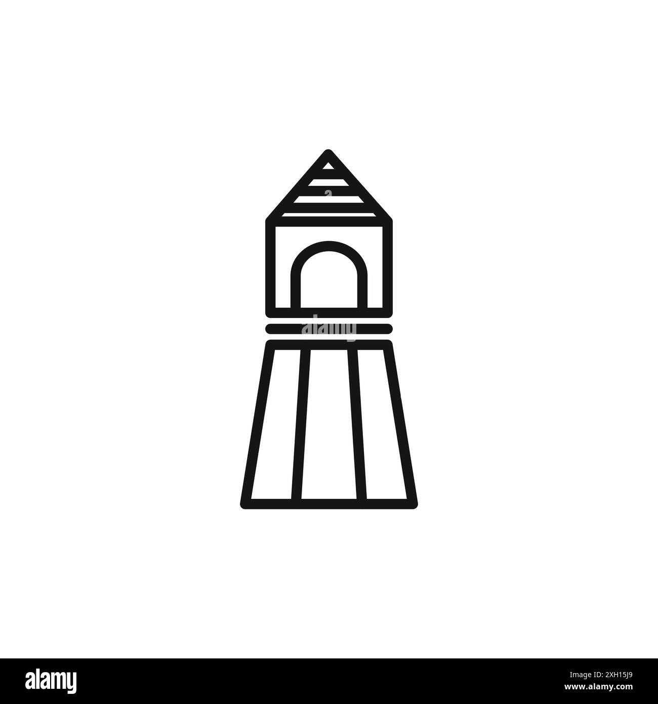 Icona slide in gomma per bambini bordo vettoriale con logo in bianco e nero Illustrazione Vettoriale