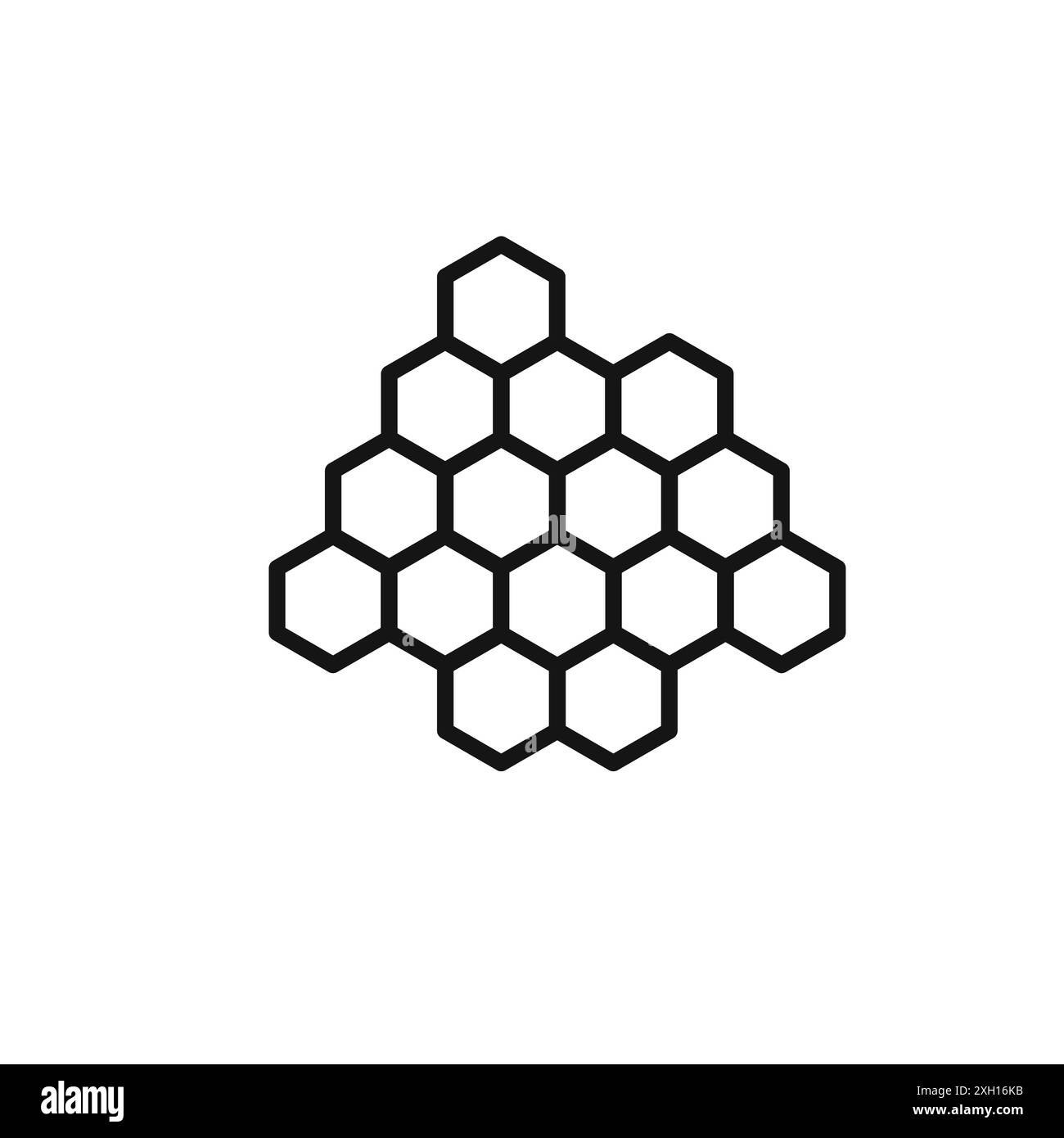 il logo dell'icona propolis indica il contorno vettoriale in bianco e nero Illustrazione Vettoriale