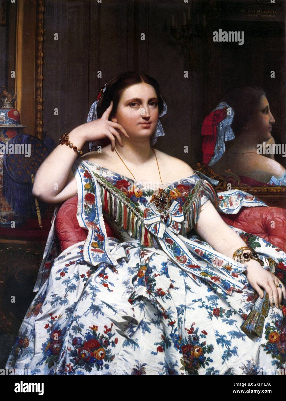 Jean-Auguste-Dominique Ingres scuola francese Madame Moitessier Olio su tela Foto Stock