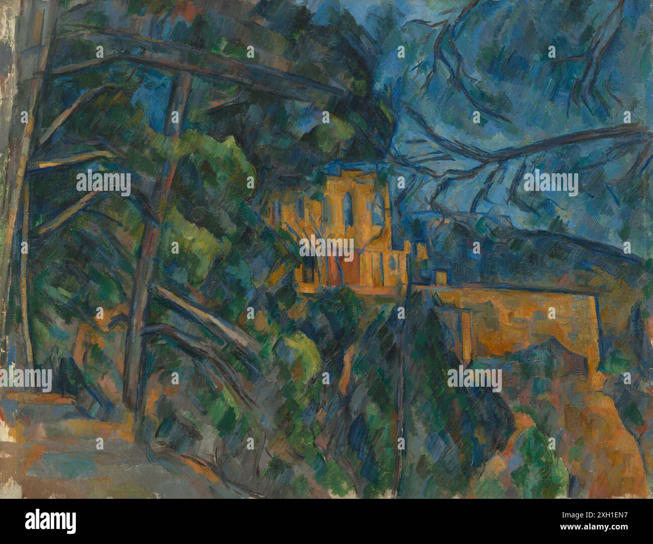 Dipinto intitolato "Château Noir" di Paul Cézanne (1839-1906) un pittore post-impressionista francese. Datato 1900-1904 olio su tela situato nella National Gallery of Art di Washington Foto Stock