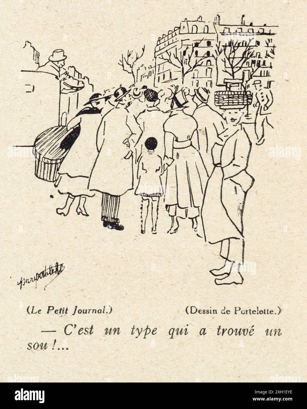 Disegno di Pierre Portelette pubblicato sul settimanale satirico francese 'la Baionnette' n°36, il 9 marzo 1916. Numero speciale intitolato "Kaiser-Karnaval". Foto Stock