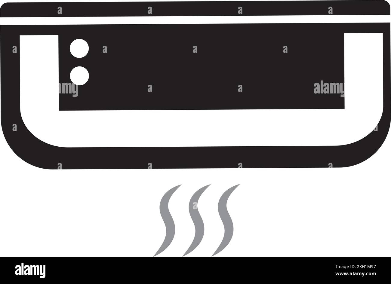 icona climatizzatore interno illustrazione vettoriale simbolo design. Illustrazione Vettoriale