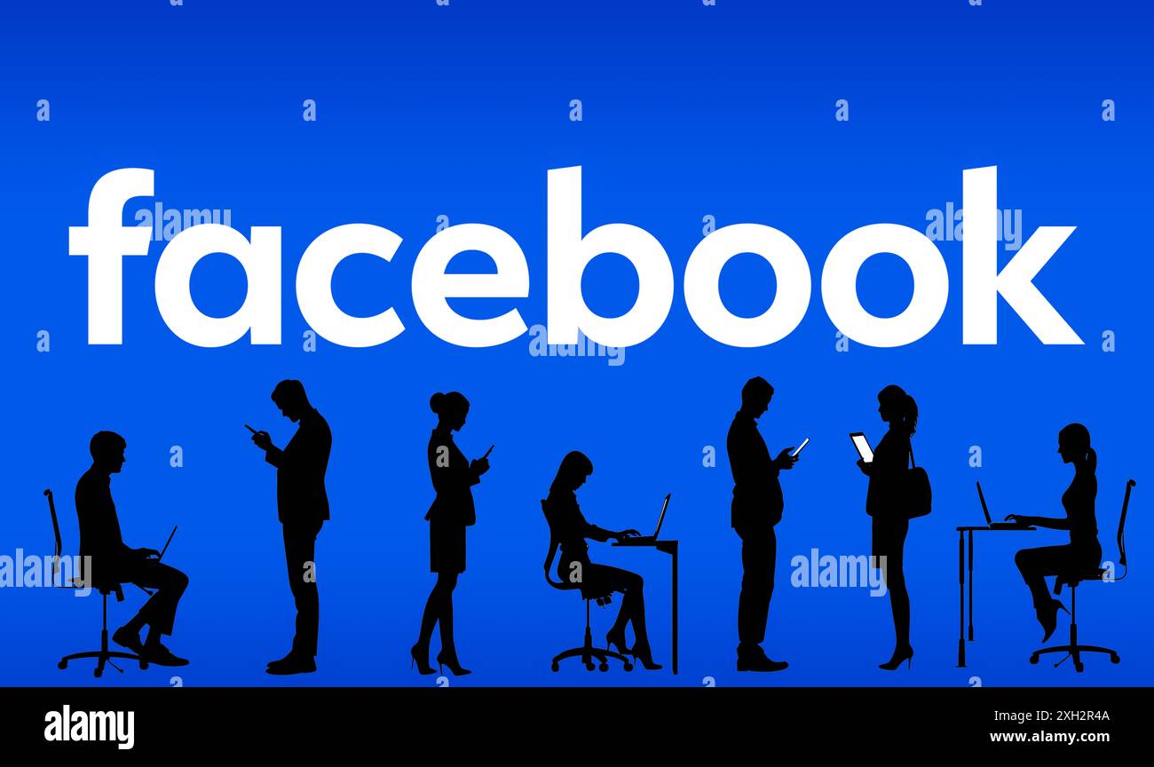 Facebook Social Media Network Foto Stock