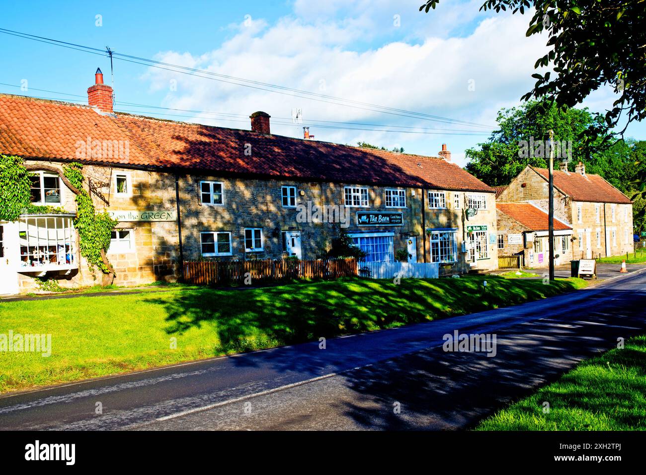 Shops, Hutton le Hole, North Yorkshire, Inghilterra Foto Stock