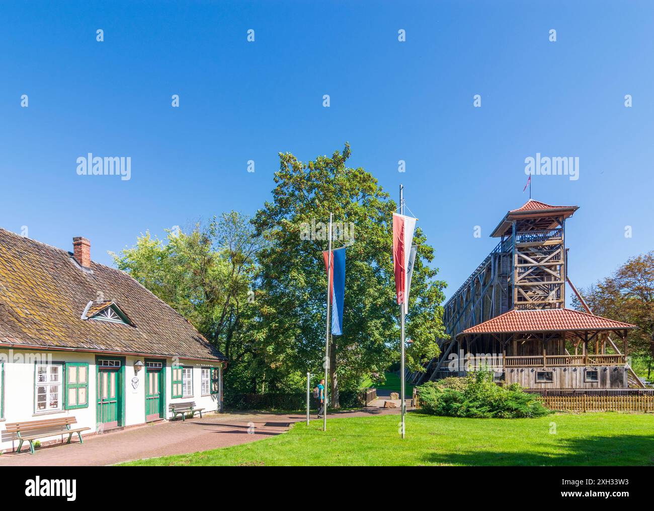 Bad Sooden-Allendorf: Torre di laurea a Bad Sooden, edificio tecnico storico Kunsthaus a Nordhessen, Assia, Assia, Germania Foto Stock