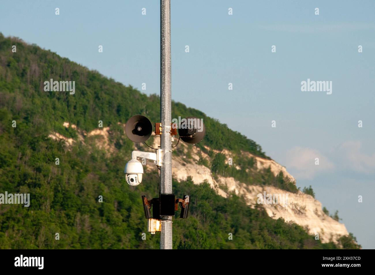 Vista del ponte della città di Samara Soksky nell'insediamento di tipo urbano di Volzhsky Tsarevshchyna nella regione di Krasnoyarsk della regione di Samara. Samara Foto Stock