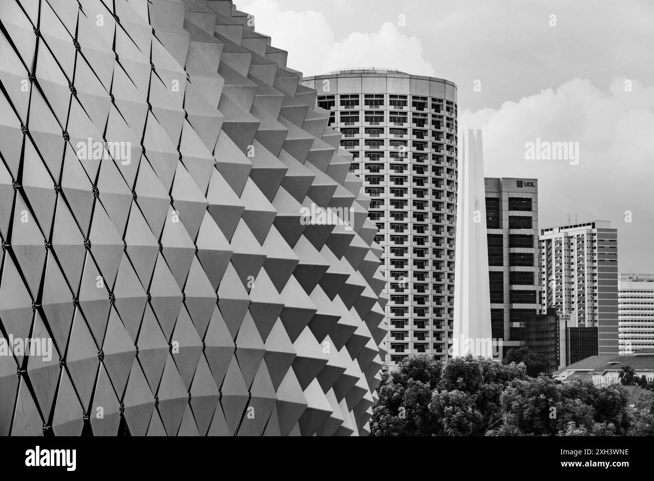 15 ottobre 2019, Singapore, Sud Est Asiatico: Esplanade, viaggi e vivere. Foto Stock