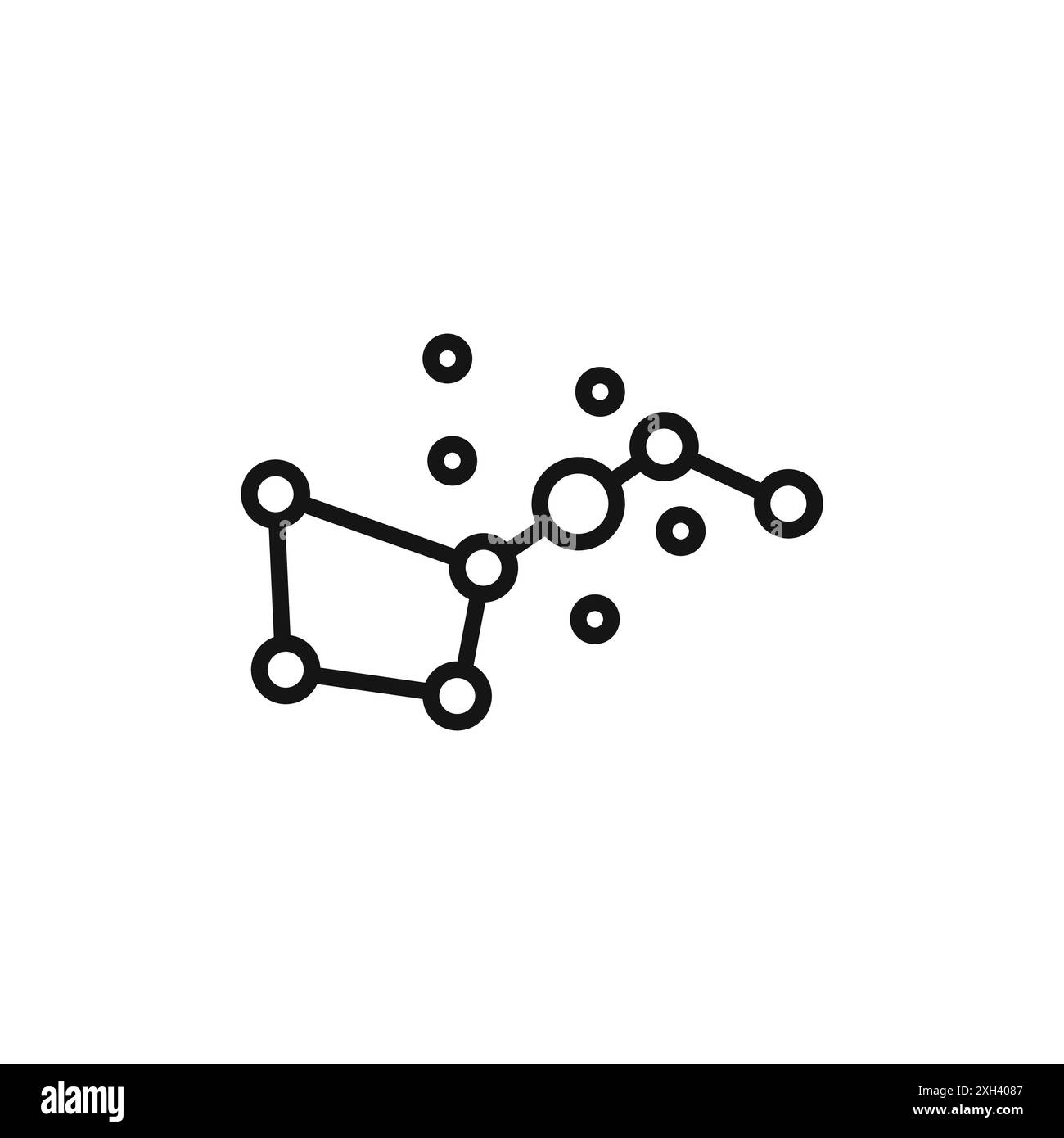 Il logo dell'icona del cucchiaio grande indica il contorno vettoriale in bianco e nero Illustrazione Vettoriale