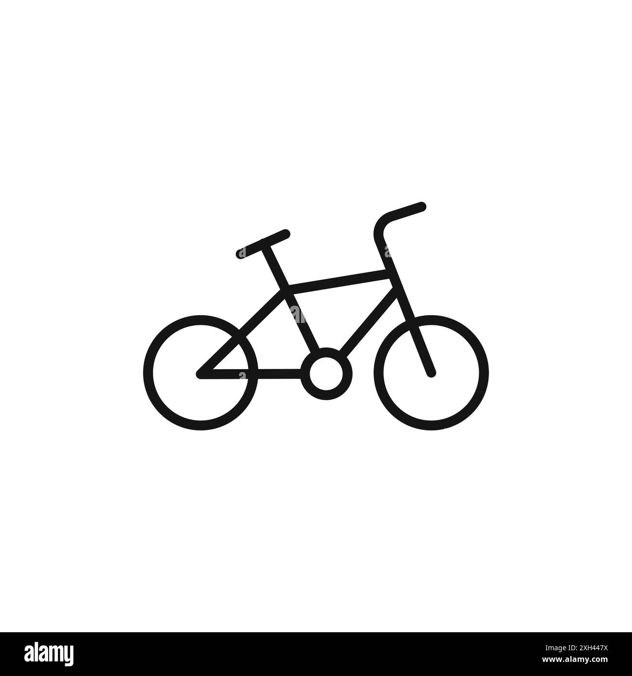 Icona bici da strada, simbolo vettoriale con logo, colore bianco e nero Illustrazione Vettoriale