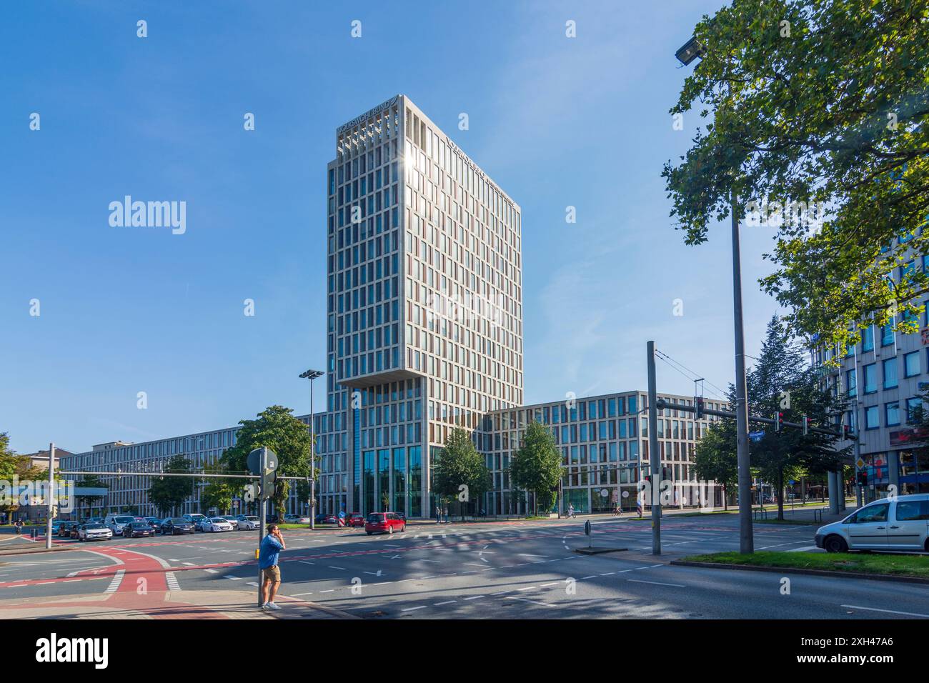 Dortmund: Grattacielo Volkswohl-Bund a Ruhrgebiet, Nordrhein-Westfalen, Renania settentrionale-Vestfalia, Germania Foto Stock
