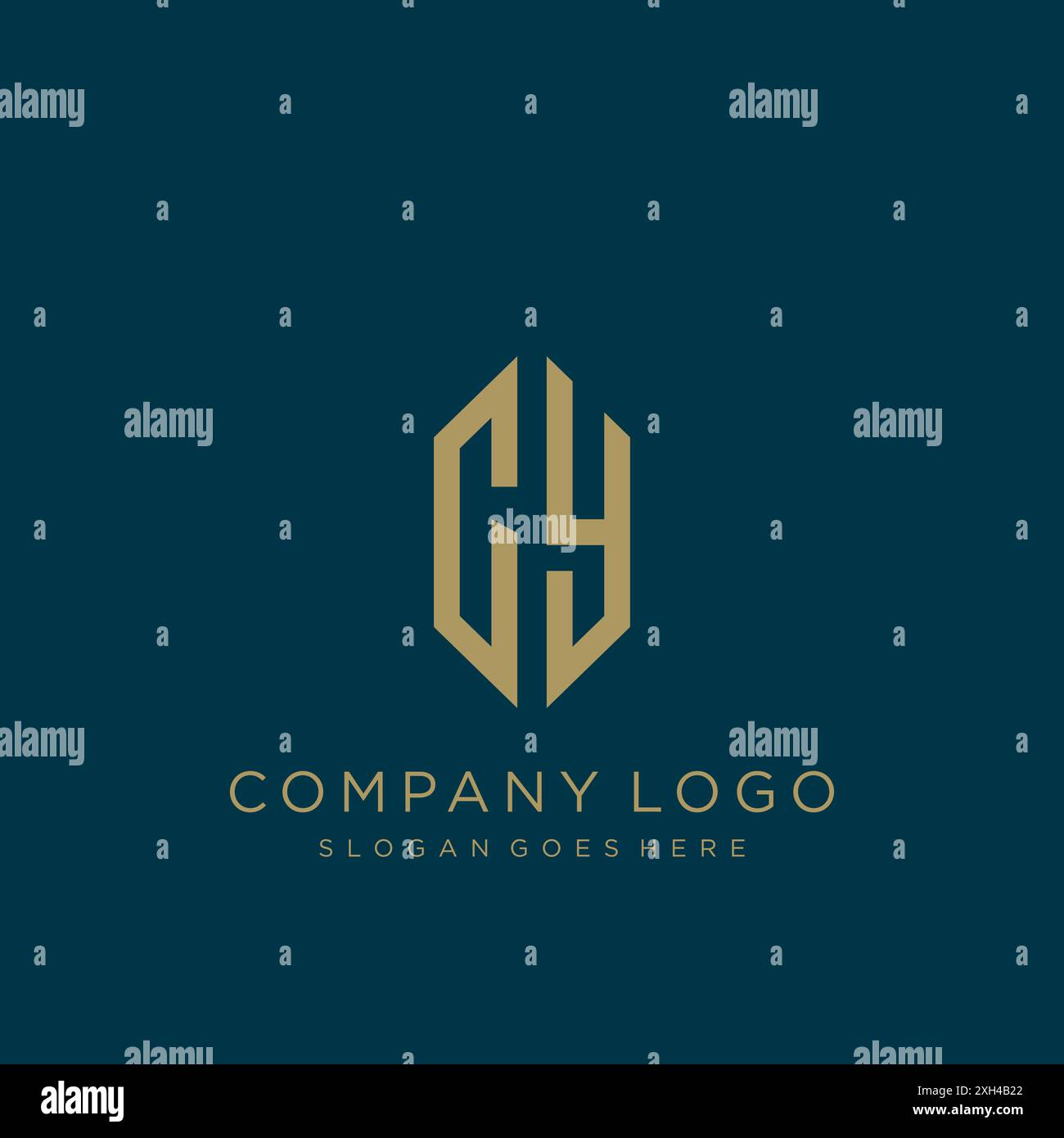 Design dell'icona del logo CY Letter Illustrazione Vettoriale