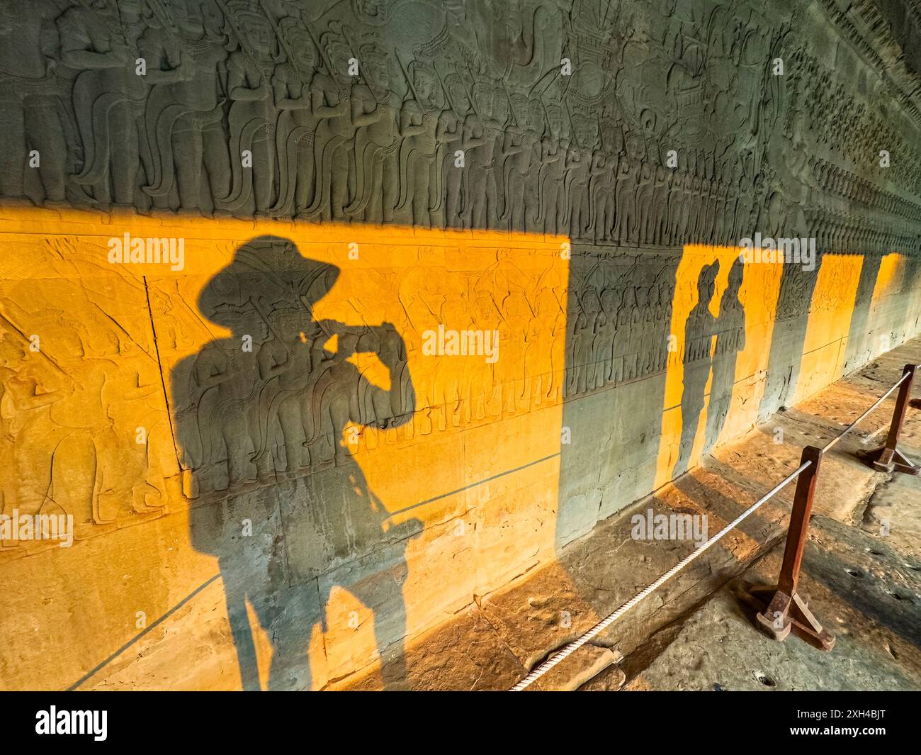 Sito Patrimonio dell'Umanità dell'UNESCO ad Angkor Wat, un complesso di templi indù-buddisti vicino a Siem Reap, Cambogia. Foto Stock