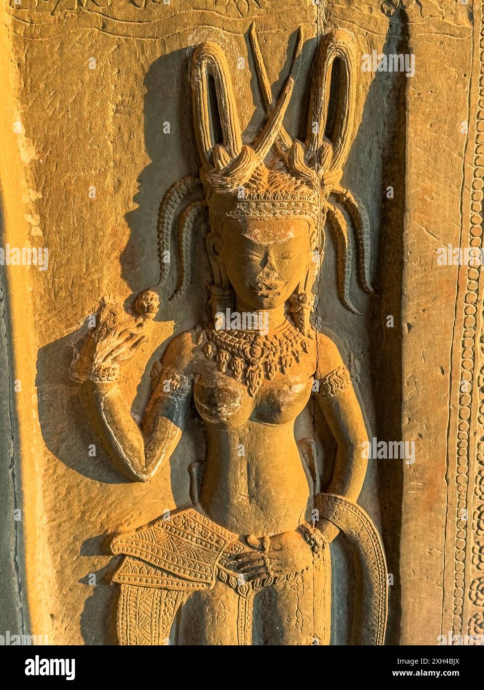 Sito Patrimonio dell'Umanità dell'UNESCO ad Angkor Wat, un complesso di templi indù-buddisti vicino a Siem Reap, Cambogia. Foto Stock