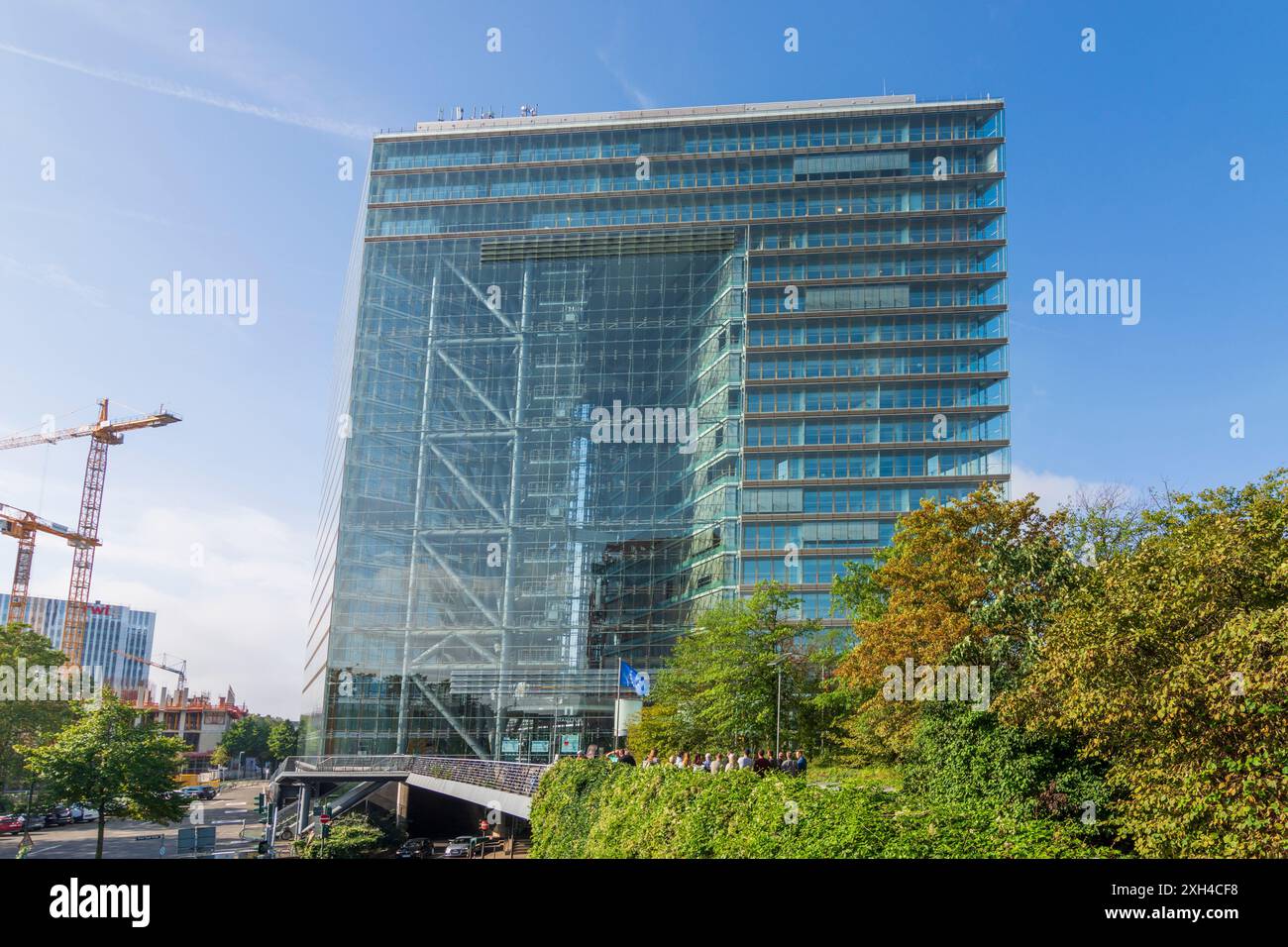 Düsseldorf: Grattacielo Stadttor a Düsseldorf und Neanderland, Nordrhein-Westfalen, Renania settentrionale-Vestfalia, Germania Foto Stock