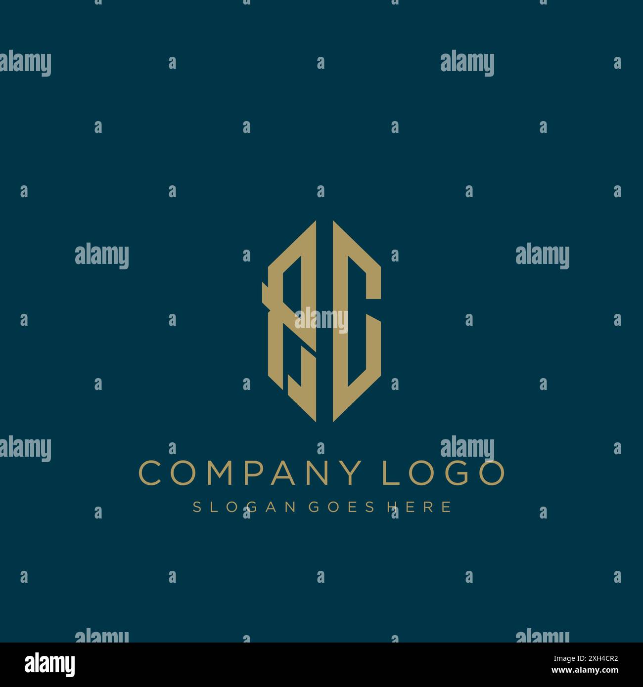 Design dell'icona con il logo della lettera del PC Illustrazione Vettoriale